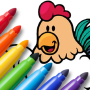 icon Paint animals(Buku Mewarnai Hewan untuk anak-anak
)