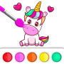 icon unicorn Coloring(Unicorn buku mewarnai
)
