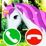 icon Fake Call Unicorn Game(panggilan palsu permainan unicorn)