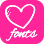 icon Love Fonts(Love Font untuk FlipFont dengan Font Ubah Ukuran)