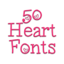 icon Hearts Fonts 50(Hearts Font Pembuat Pesan)