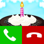 icon happy birthday fake call game (selamat ulang tahun permainan panggilan palsu)