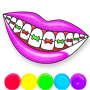 icon Lips Coloring Game Glitter()