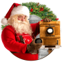 icon Santa In Photo – Christmas Sti (Santa Dalam Foto - Kunci Layar Sti Natal - Wallpaper 4D)
