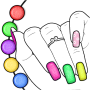 icon Glitter Nails Coloring Game(Game Mewarnai Kuku Berkilau)