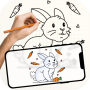 icon Draw Sketch & Trace(Gambar Sketsa Jejak)