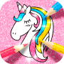 icon Unicorn Coloring Book()