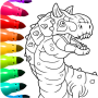 icon Dinosaur Coloring Book(Buku Mewarnai Dinosaurus Glitter)