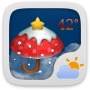 icon Christmas Style GO Weather EX(Tema Natal GOWeatherEX)