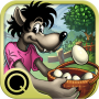 icon Wolf on the Farm in color (Serigala di Farm dalam warna)
