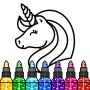 icon Unicorn Coloring(Buku Permainan Mewarnai Unicorn)