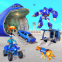 icon US POLICE ATV QUAD BIKE: GRAND CYBER BIKE RACING(Robot Dog Plane Car Transport)
