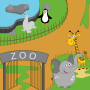icon Trip to the zoo for kids(Perjalanan ke kebun binatang untuk anak-anak)