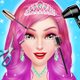 icon Girls hairstyle salon game (Permainan salon gaya rambut gadis 3d Permainan)