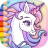 icon Rainbow Unicorns Coloring(Unicorn Berkilau Buku Warna) 1.1