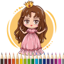 icon Princesse Coloring Game(Putri Buku mewarnai
)