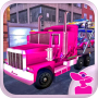 icon Pink Trailer truck simulator()
