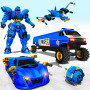 icon Police Robot Car Transform War (Polisi Robot Mobil Mengubah Perang
)