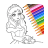 icon Princess Coloring(: Permainan menggambar) 1.151