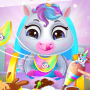 icon Cute Unicorn Daycare Toy Phone(Permainan Perawatan Bayi Unicorn)