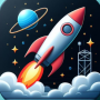 icon Rocket Launch Space Race (Peluncuran Roket Balap Luar Angkasa)