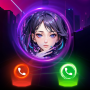 icon Call Screen Theme: Color Phone(Tema Layar Panggilan Seluler CardWise : Ponsel Berwarna)