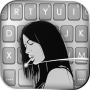 icon Smoking Girl Live(Gadis Merokok Latar Belakang Keyboard
)