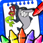 icon Zig and Sharko coloring game (Game mewarnai Zig dan Sharko)