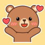 icon Oh My Bear Cute Stickers(Oh My Bear Stiker Lucu)