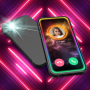 icon Call Screen, Color Phone Flash (Layar Panggilan Aliran Musik Sederhana , Flash Telepon Berwarna
)