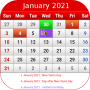 icon New Zealand Calendar(Kalender Selandia Baru 2021)