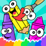 icon Coloring game for children (Permainan mewarnai untuk anak-anak
)