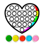 icon Pop it Coloring(Glitter Pop It Coloring Game
)
