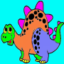 icon Kleur bladsye vir kindersDinosaurs(Halaman Mewarnai Dinosaurus)