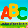 icon Latvian children alphabet (anak-anak Latvia)