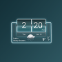 icon 3D flip clock & weather widget pack 4(3D Flip Clock Theme Pack 04)