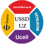 icon USSD UZ UZMOBILE BEELINE2021(USSD UZ UZMOBILE BEELINE MOBIUZ UCELL (2021)
)