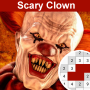 icon Scary Clown Coloring(Dewasa Menakutkan Badut Pixel Art Warna Dewasa Dengan Nomor
)