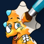 icon Dino Coloring(Anak-anak Mewarnai Gambar Dinosaurus)