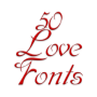 icon Love Fonts 50(Love Font Pembuat Pesan)