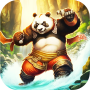 icon Panda jumping kungfu style (Panda melompat gaya kungfu)