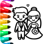 icon Bride and Groom Coloring Book(Game Mewarnai)