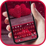 icon Red Love Hearts(Red Love Hearts Keyboard Latar Belakang
)