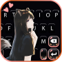 icon Cute Girl Anime Keyboard Background (Cute Girl Anime Latar Belakang Keyboard
)