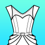 icon Fashion Design Flat Sketch (Desain Fashion
)