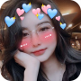 icon Crown Heart Emoji Camera (Kamera Emoji Hati Mahkota
)