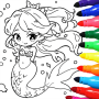 icon Mermaids Coloring()