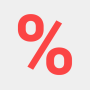 icon Discount and tax percentage ca (Seluler Diskon dan persentase pajak ca)