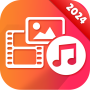 icon Photo Video Maker with Music (Pembuat Video Foto Alkitab Suci dengan)