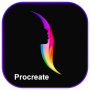 icon Procreate X3(ilustrasi Aplikasi Saku)